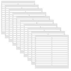 Белый Полоска для ногтей, белые, 18.5x11x0.07 см, 10 шт / комплект