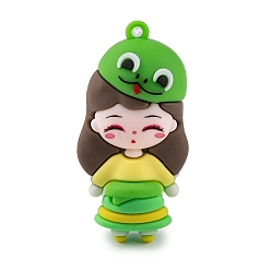 Змея 12 Кукла для девочек по китайскому зодиаку, пластиковые подвески из ПВХ, змея, 57.5x28.5x24 мм, отверстие : 3 мм