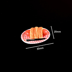 (52) Непрозрачная лаванда Миниатюрные украшения для завтрака из смолы, аксессуары для домашнего кукольного домика с микро-ландшафтом, притворяясь опорными украшениями, разноцветные, 19~22.5x3~29.5x1~7 мм, 3 шт / комплект