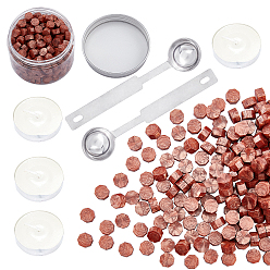 Верблюжий Наборы частиц сургуча для печати в стиле ретро, с ложкой из нержавеющей стали, свеча, пластиковые пустые контейнеры, верблюжие, 307 шт / комплект