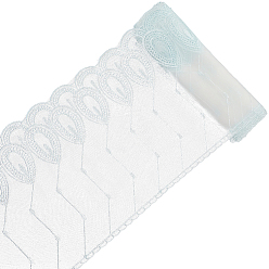 Голубой 6м кружевная отделка, полиэфирная лента для изготовления ювелирных изделий, аксессуары для одежды, голубой, 10-1/4 дюйм (260 мм), около 6.56 ярдов (6 м) / комплект