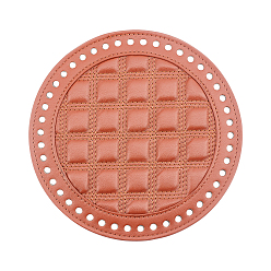 Седло Коричневый Дно сумки из искусственной кожи, для вязания сумки, женские сумки ручной работы поделки аксессуары, седло коричневый, 181x6.5 мм, отверстие : 5 мм