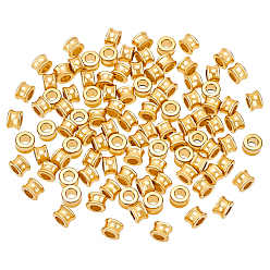 Античное Золото 100шт. бусины из европейского сплава в тибетском стиле, бусины с большим отверстием, баррель, античное золото , 8x5.5 мм, отверстие : 4 мм