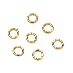 Real 18K Gold Plated 304 Stainless Steel Open Jump Rings, Real 18K Gold Plated, 3.5x0.6mm, Inner Diameter: 2.1mm, 22 Gauge