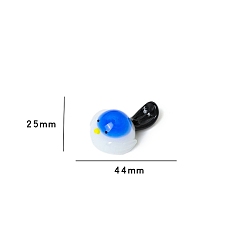 Королевский синий Мини стеклянные фигурки птиц статуэтки для домашнего офиса украшение рабочего стола, королевский синий, 44x25 мм