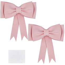Pink 2Pcs Foam Bowknot Topper for Cake Decoration, Pink, 220x210x37mm