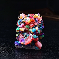 Раковина Смоляные фигурки пиксиу витрина украшения, с естественной оболочке, фен-шуй энергетический камень подарок для домашнего офиса украшение рабочего стола, 40x40x50 мм