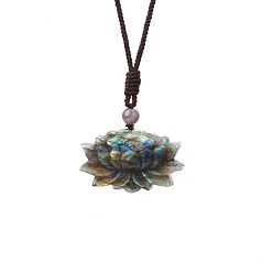 Цветок Кулоны из натурального лабрадорита, цветок, 31.50 дюйм (80 см)