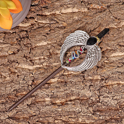 Wing Палочки для волос из дерева, аксессуары для волос для женщин и девочек, крыло, 250x100 мм