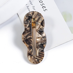 Черный Заколки для волос из ацетата целлюлозы в форме облака в форме крокодила, аксессуары для волос для женщин и девушек, чёрные, 68x25 мм