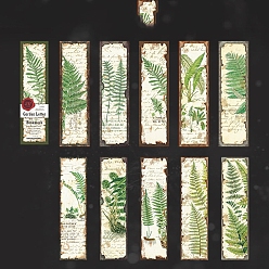 Лист Виды растений ретро бумага закладки, прямоугольные, лист, 150x40 мм, 10 стили, 2 шт / стиль, 20 шт / комплект