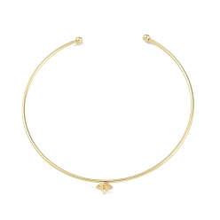 Настоящее золото 18K Изготовление браслета из латуни с открытой манжетой, за половину пробурено бисера, без кадмия, без никеля и без свинца, реальный 18 k позолоченный, 1/2x2-1/2 дюйм (1.33x6.2 см), лоток : 5.5 мм, штифты : 0.8 мм