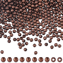 Красная Медь 600 шт железные прокладки, круглые, Красная медь, 3 мм, отверстие : 1 мм