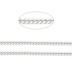 White 304 Stainless Steel Cobs Chains, with Enamel, Soldered, with Spool, White, 6x1.5~2mm