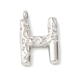 Letter H 304 подвески из нержавеющей стали, письмена, Письмо ч, 21.5x14x4 мм, отверстие : 2.5 мм