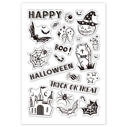 Halloween Themed Pattern Пластиковые штампы пвх, для diy scrapbooking, фотоальбом декоративный, изготовление карт, штампы, Хэллоуин тематический рисунок, 16x11x0.3 см