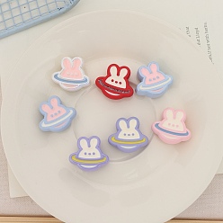 Кролик Непрозрачные акриловые бусины, кролик, 22.9x26.1x9 мм, отверстие : 3.5 мм