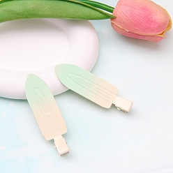 Аквамарин Сплав зажимами волос, аксессуары для волос для женщин и девочек, аквамарин, 65x20 мм