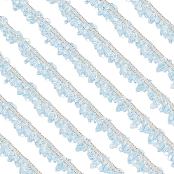 Светло-голубой 15ярдов полиэстеровой кружевной отделки, светло-голубой, 5/8 дюйм (15 мм)