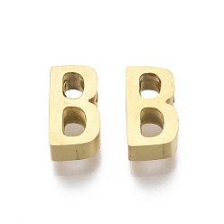 Letter B 201 Edelstahl Reize, golden, letter.b, 8x4.5x3 mm, Bohrung: 1.6 mm