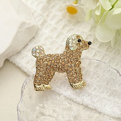 Собака Броши из сплава животных со стразами для одежды, овчарка, 43.5x46.5 мм