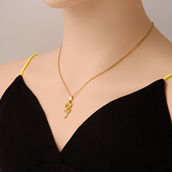 Настоящее золото 18K 304 ожерелья с подвесками в виде цветов из нержавеющей стали для женщин, реальный 18 k позолоченный, 17.72 дюйм (45 см)