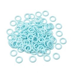 Голубой Пластиковый маркер для закрепки петель, кольцо, голубой, 1.15x0.15 см, Внутренний диаметр: 0.75 cm