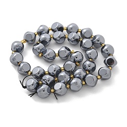 Терагерцовый камень Нити терагерцовых каменных круглых бусин, граненый (6 граней), с бисером, 10.5 мм, около 66 шт / нитка, 15.59'' (39.6 см)