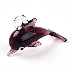 Серо-розавый Ручной работы подвески серебряной фольгой бусины, прелести дельфинов, увядшая роза, 27~29x44~46x16.5~18.5 мм, отверстие : 4~5x4~6 мм