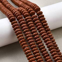 Камень с Пылевым Золотом Синтетические голдстоуновские бисер пряди, плоско-круглые, Heishi бусы, 8x3.5 мм, отверстие : 1 мм, около 106 шт / нитка, 15.43 дюйм (39.2 см)