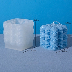 Skull Diy пищевые силиконовые формы, формы для свечей, формы для литья гипсовой смолы, череп, 74x74x77 мм