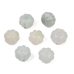 Azure Dyed Natural Myanmar Jade Burmese Jade Carved Beads, Pumpkin, Azure, 11x15mm, Hole: 1.6mm