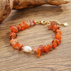 Red Agate Элегантные браслеты в богемном стиле из натурального красного агата., 2.17 дюйм (5.5 см)