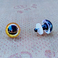 Золотистый Глаза куклы из АБС-пластика, для изготовления кукол, золотые, 16 мм