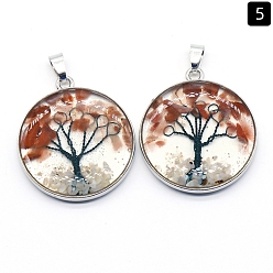 Красный Агат Природные сердолик подвески, плоско-круглые, 33 мм