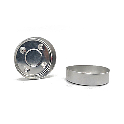 Платина Алюминиевый подсвечник, защита от капель свечей, пустой футляр для изготовления свечей, платина, 1 см, Внутренний диаметр: 3.8 cm