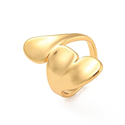 Другие 304 открытые манжеты из нержавеющей стали, золотые, размер США 5 1/2 (16.1 мм)