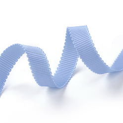 Васильковый Полиэстер Grosgrain ленты, петершам лента, для изготовления ювелирных изделий, васильковый, 3/8 дюйм (10 мм), 50yards / рулон (45.72 м / рулон)