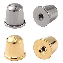 Золотой & Цвет Нержавеющей Стали 60 шт. 2 цвета 316 гайки-ушки из хирургической нержавеющей стали, золотые и нержавеющая сталь цвет, 4x4 мм, отверстие : 0.8 мм, 30 шт / цвет