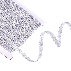 Silver 2Bags Polyester Lace Trim, Wavy Trimming for Home Textile Decoration, Silver, 1/4 inch(8mm)