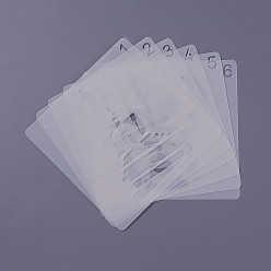 White Kids Cartoon Plastic Hollow Drawing Stencil, Reusable Drawing Template For Kids DIY Scrapbooking, School Projects, White, 13x13x0.03cm, about 6pcs/set