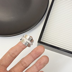 Другие Регулируемые манжеты из сплава и страз, платина, внутренний диаметр: 15~20 мм