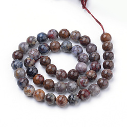 Pietersite Natural Pietersite Beads Strands, Round, 6~7mm, Hole: 1mm, about 60~67pcs/strand, 15.7 inch