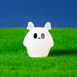 Ghost Светящиеся украшения из смолы на тему хэллоуина, призрак, 34x29 мм