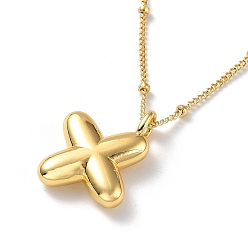 Letter X Латунное ожерелье с подвеской в виде заглавной буквы, ожерелья с буквами из воздушных шаров, реальный 18 k позолоченный, Письмо X, 17.52 дюйм (445 мм), буква: 19.5x14.5 мм.