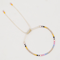 (52) Непрозрачная лаванда Богемный стиль стеклянные бусины плетеные браслеты для женщин, разноцветные