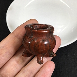 Джаспер Кунжут Натуральная кунжутная яшма кадило в форме дисплея украшение, подставка-держатель для хрустальной сферы, 30x30 мм