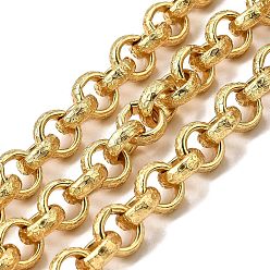 Настоящее золото 18K Латунные цепи Роло, стойки покрытие, без кадмия и без свинца, долговечный, несварные, с катушкой, реальный 18 k позолоченный, 12x4 мм
