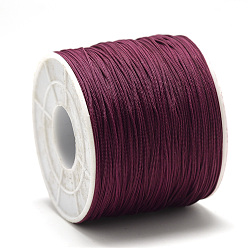 Dark Red Polyester Cords, Dark Red, 0.5~0.6mm, about 131.23~142.16 yards(120~130m)/roll