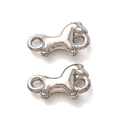 Stainless Steel Color 304 Stainless Steel Connector Charms, Horse Links, Stainless Steel Color, 5x8x2mm, Hole: 1mm